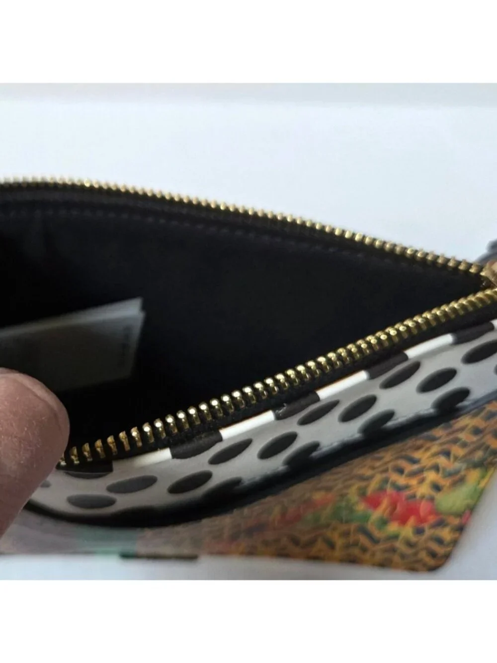 Desigual Wristlet Lola Patch with Removable Insert Pouch Colorful Dots Floral